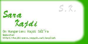 sara kajdi business card